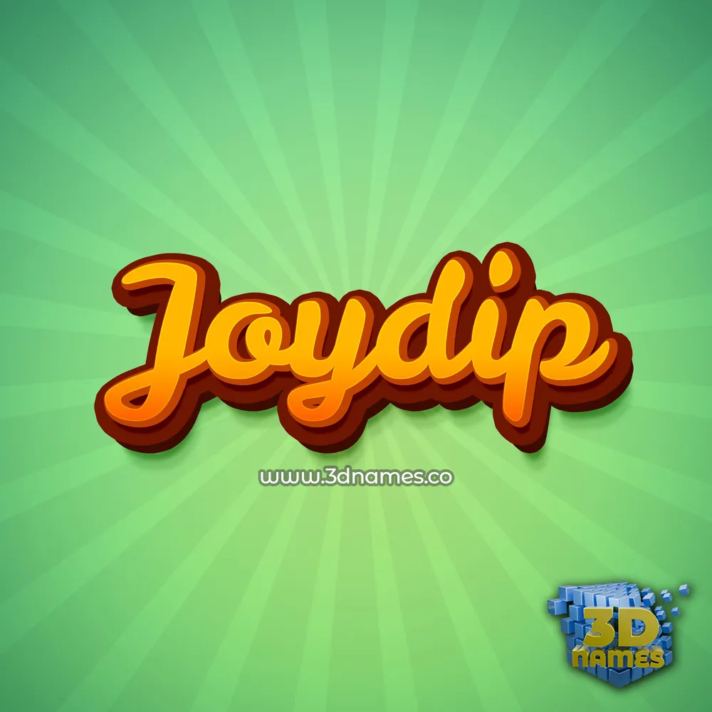 joydip in Green Rays style - 3D name wallpaper
