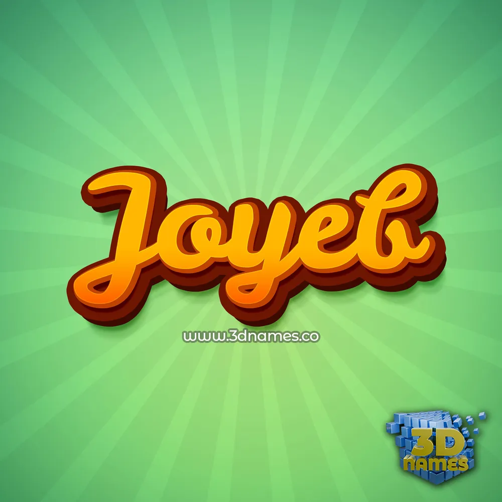 joyeb in Green Rays style - 3D name wallpaper