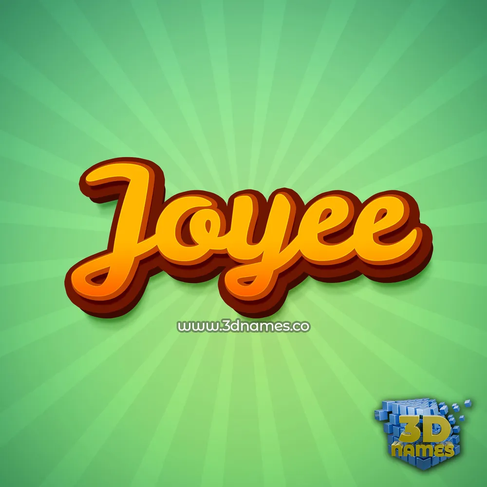 joyee in Green Rays style - 3D name wallpaper
