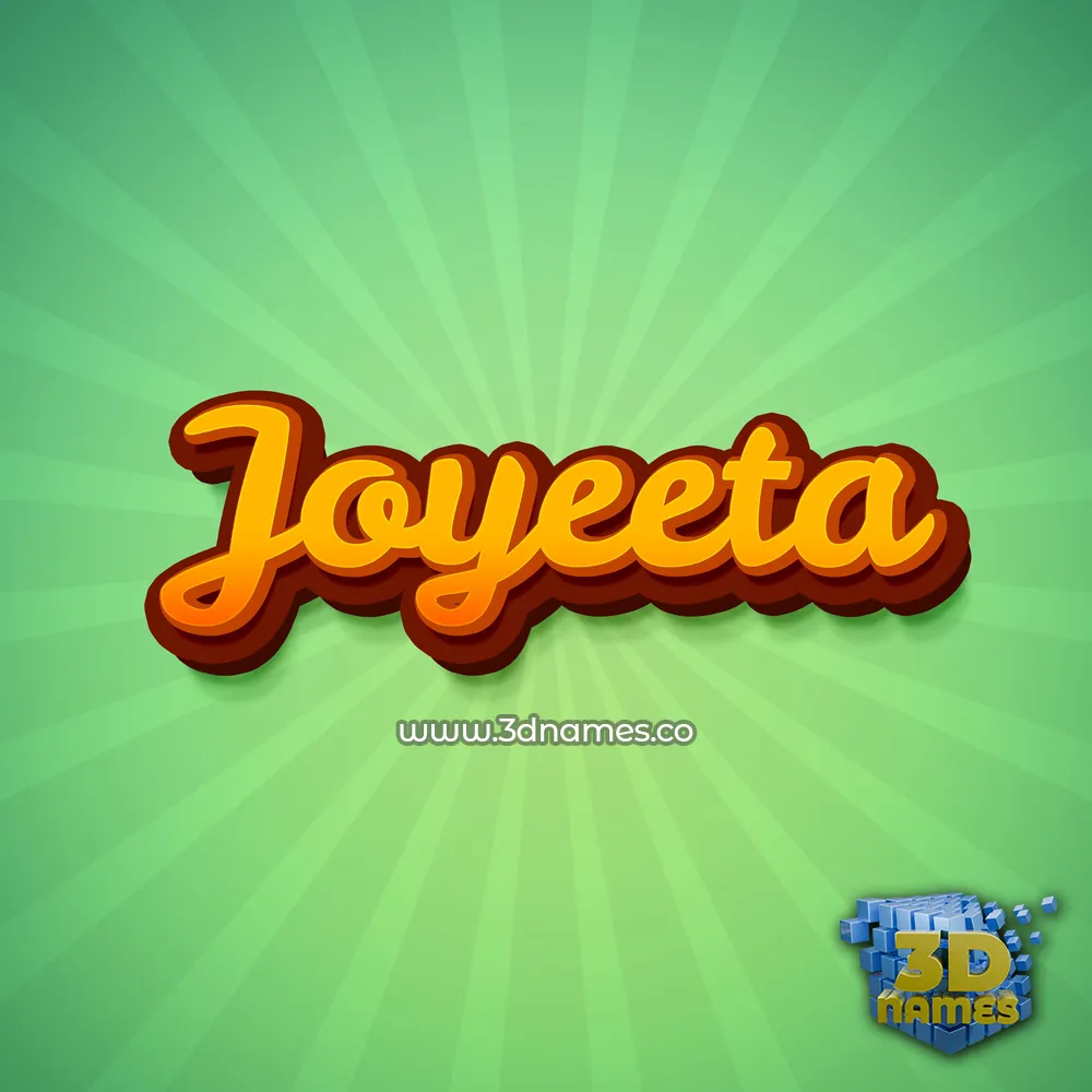 joyeeta in Green Rays style - 3D name wallpaper