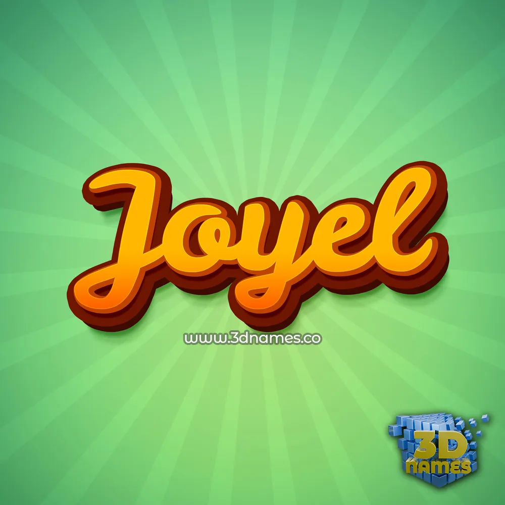 joyel in Green Rays style - 3D name wallpaper