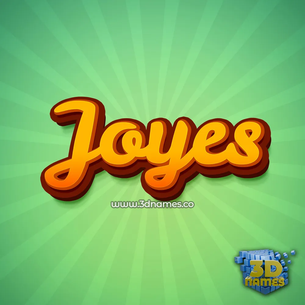 joyes in Green Rays style - 3D name wallpaper