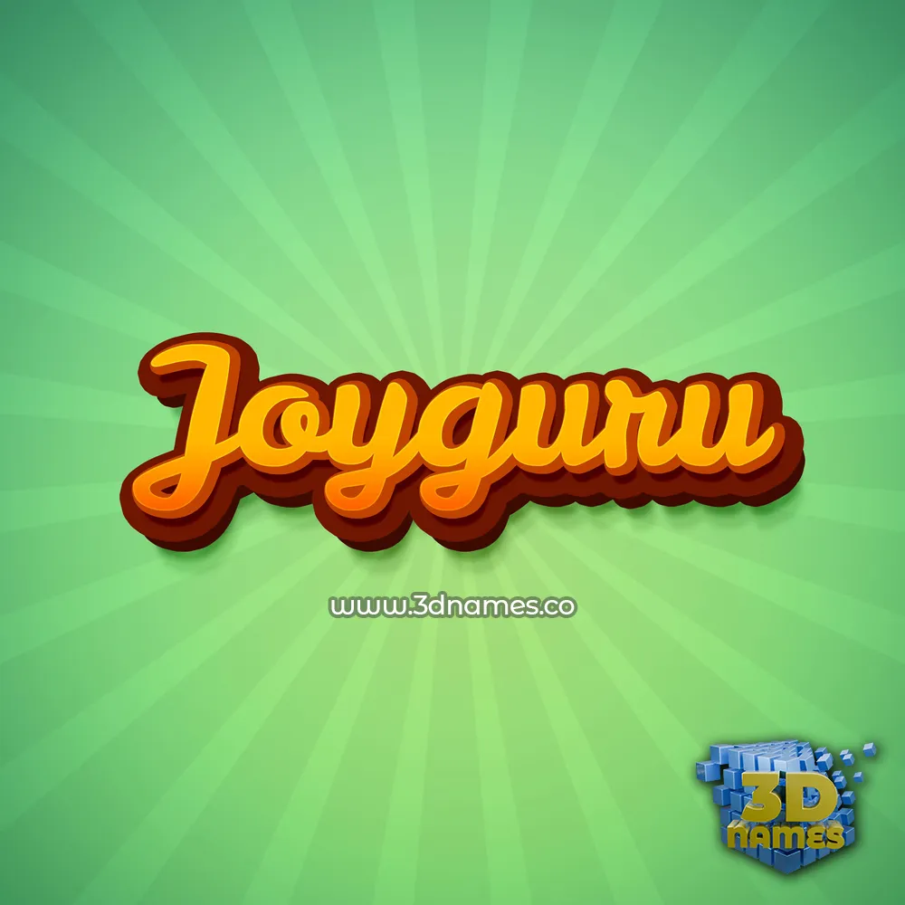 joyguru in Green Rays style - 3D name wallpaper