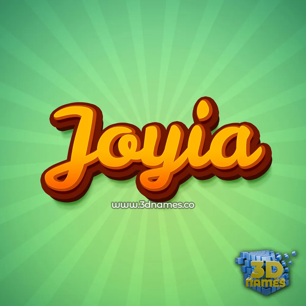 joyia in Green Rays style - 3D name wallpaper