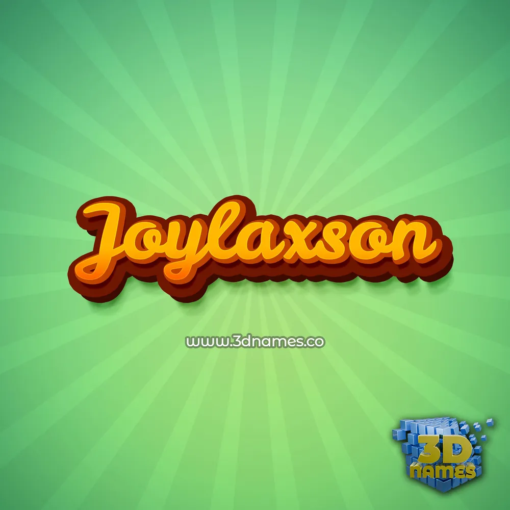 joylaxson in Green Rays style - 3D name wallpaper