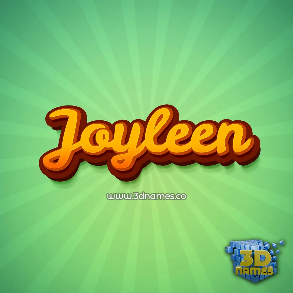 joyleen in Green Rays style - 3D name wallpaper