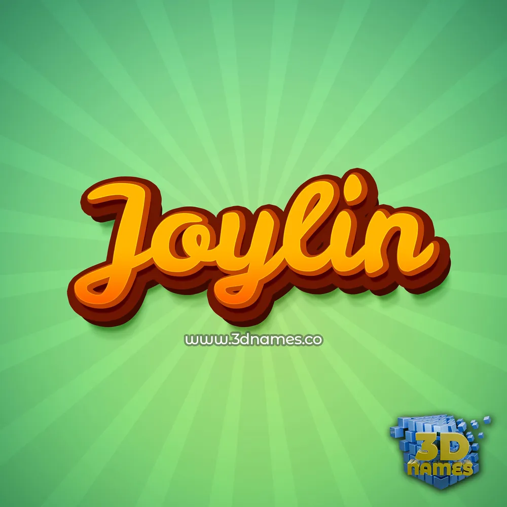 joylin in Green Rays style - 3D name wallpaper