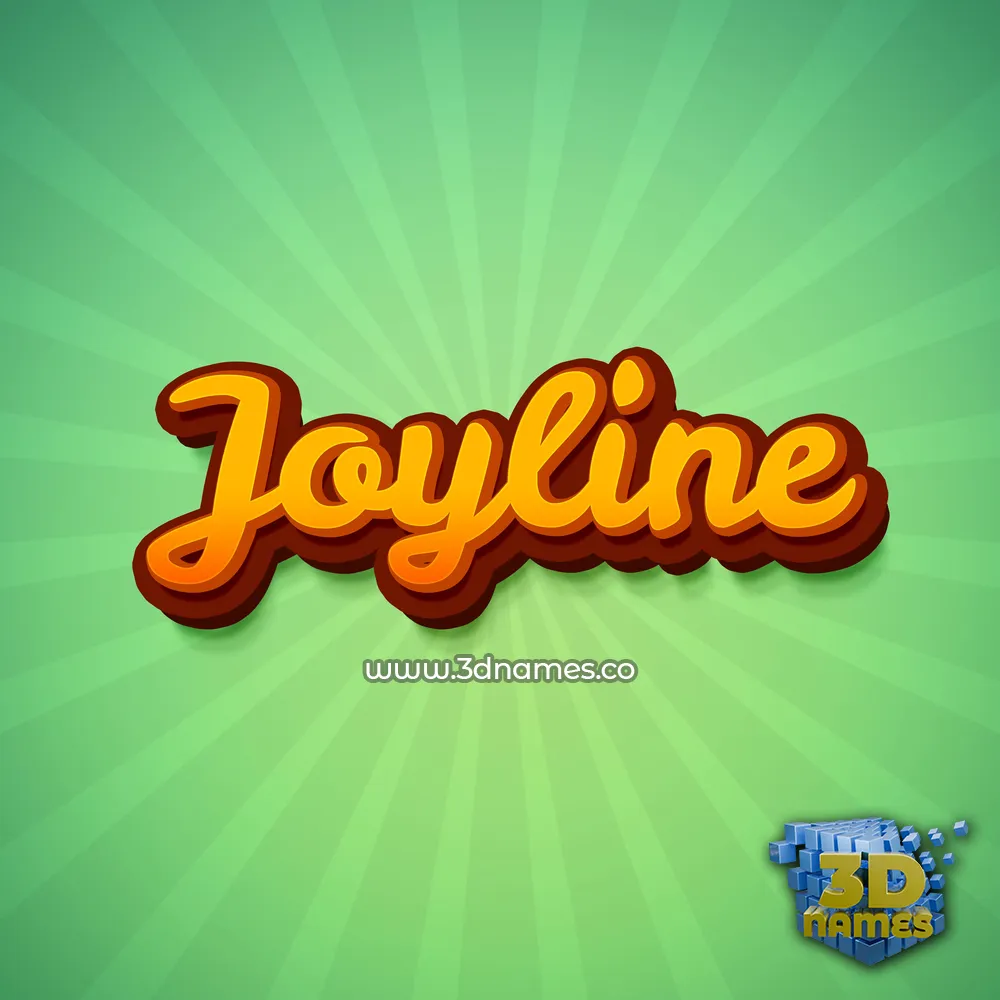 joyline in Green Rays style - 3D name wallpaper