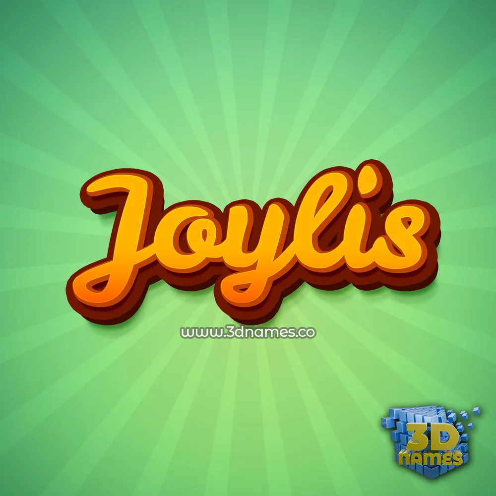 joylis in Green Rays style - 3D name wallpaper