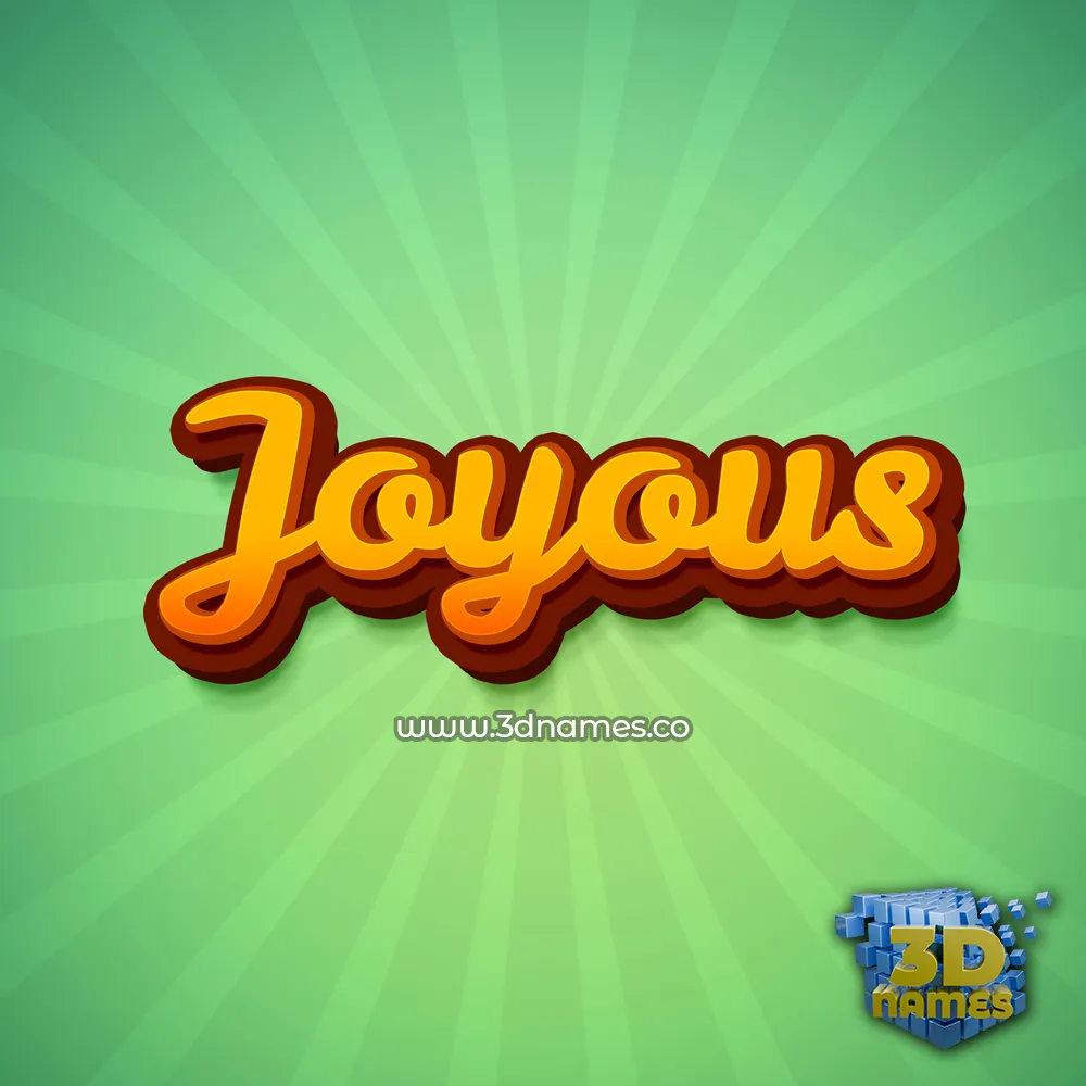 joyous in Green Rays style - 3D name wallpaper