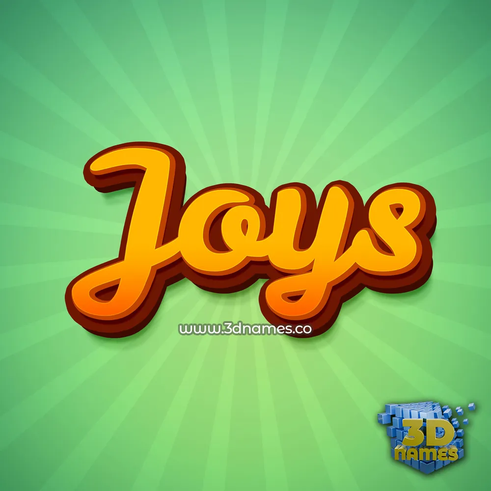 joys in Green Rays style - 3D name wallpaper