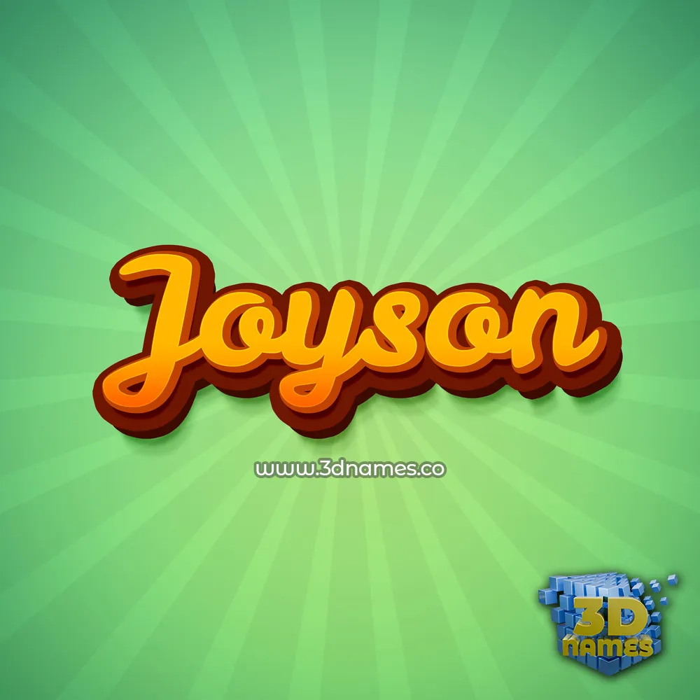 joyson in Green Rays style - 3D name wallpaper