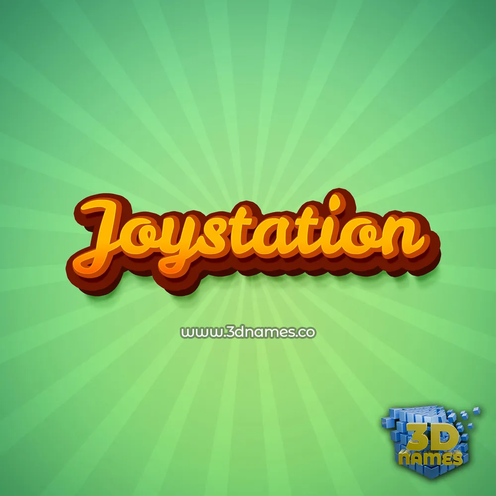 joystation in Green Rays style - 3D name wallpaper