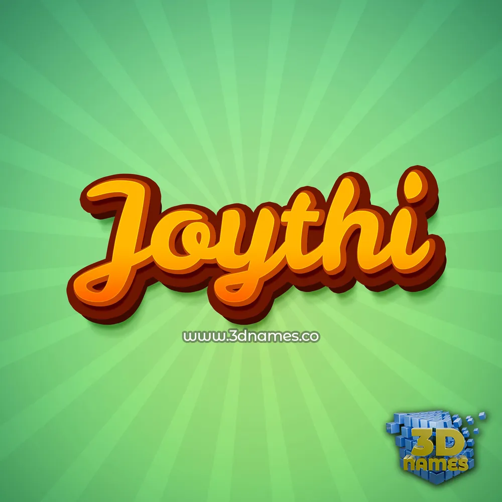 joythi in Green Rays style - 3D name wallpaper