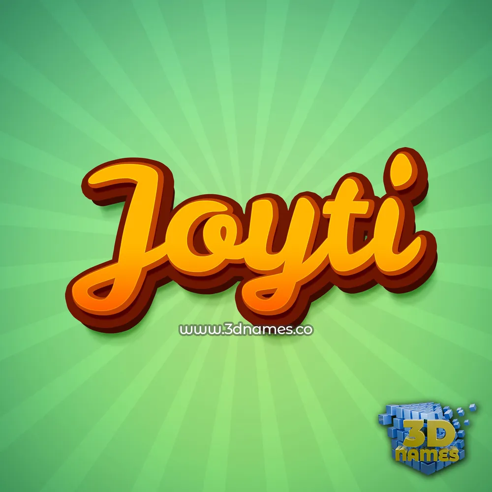 joyti in Green Rays style - 3D name wallpaper