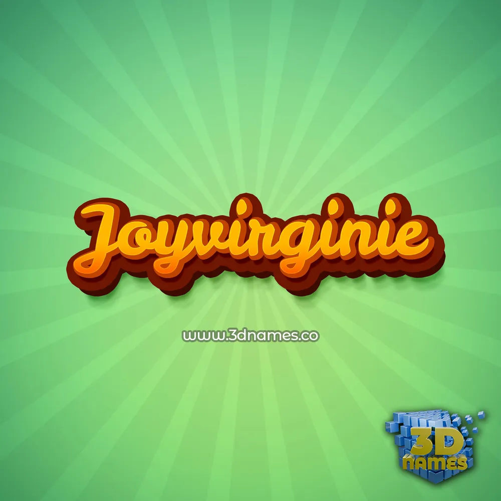 joyvirginie in Green Rays style - 3D name wallpaper