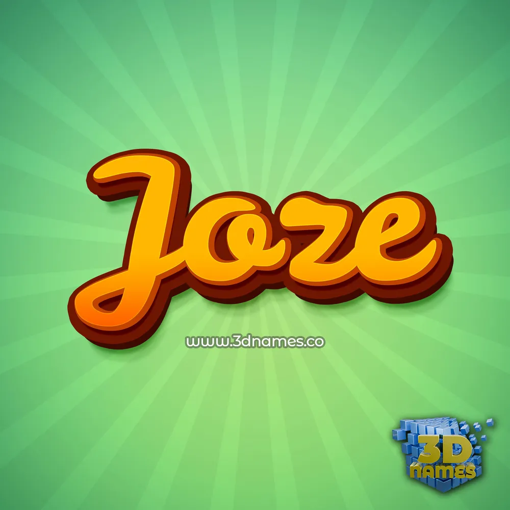 joze in Green Rays style - 3D name wallpaper