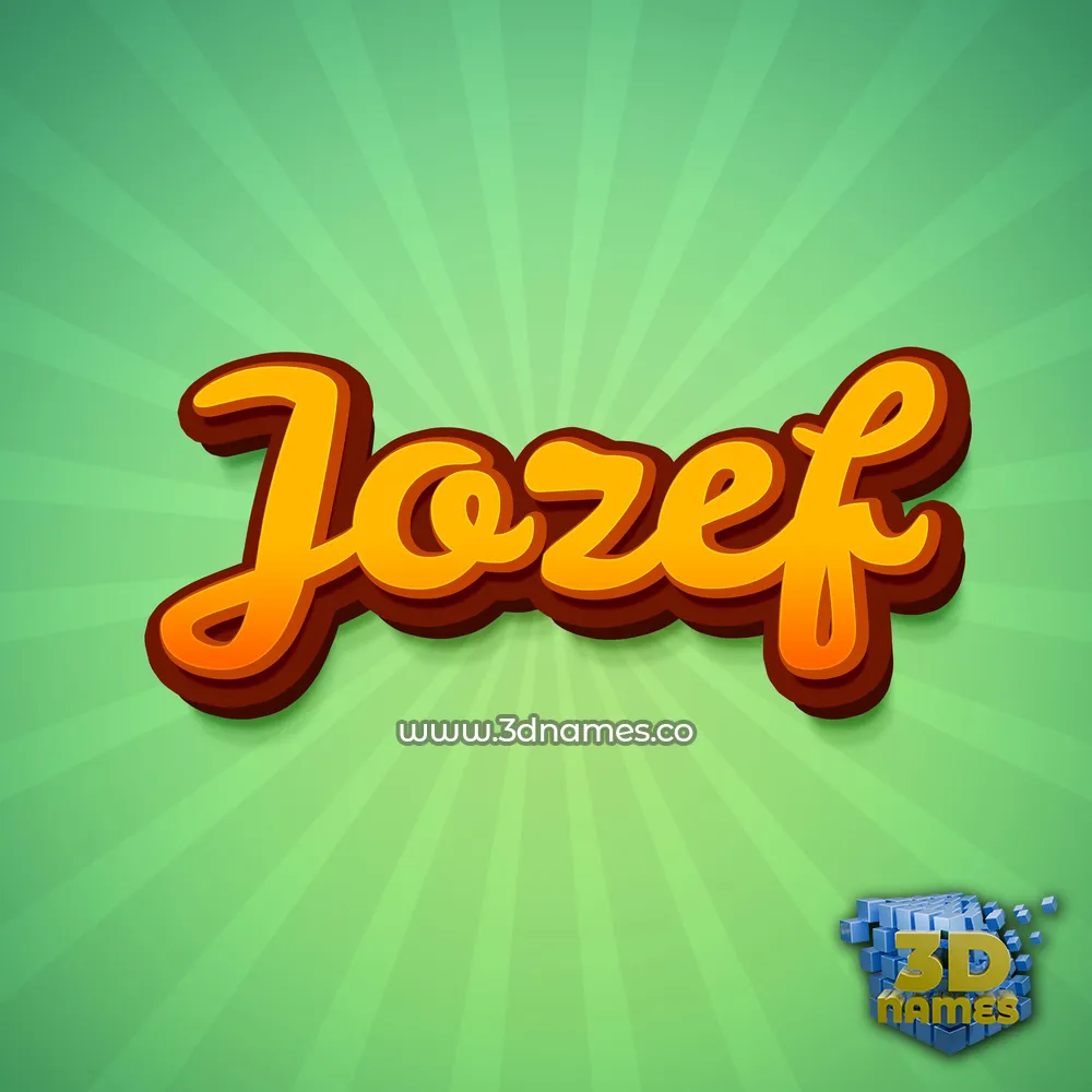 jozef in Green Rays style - 3D name wallpaper
