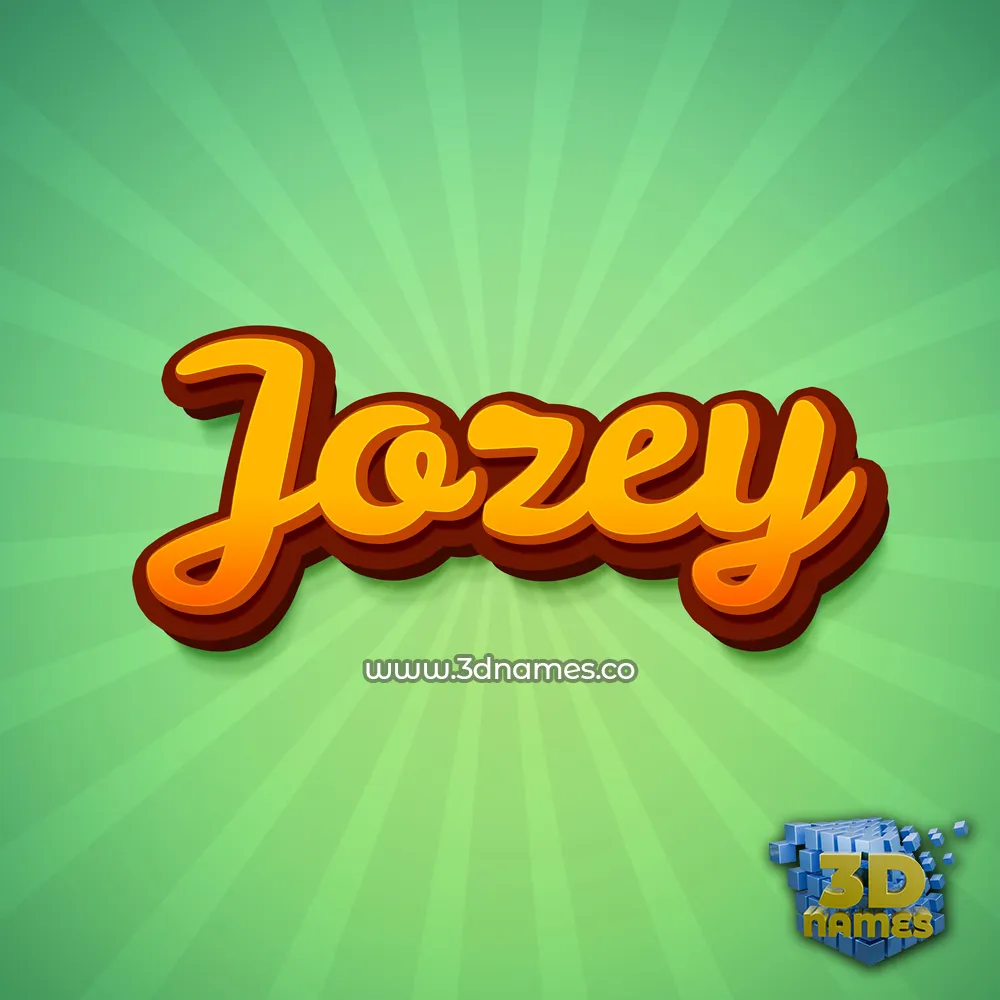 jozey in Green Rays style - 3D name wallpaper