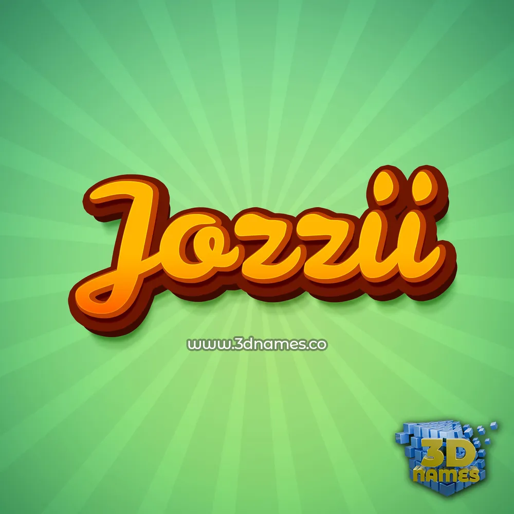 jozzii in Green Rays style - 3D name wallpaper