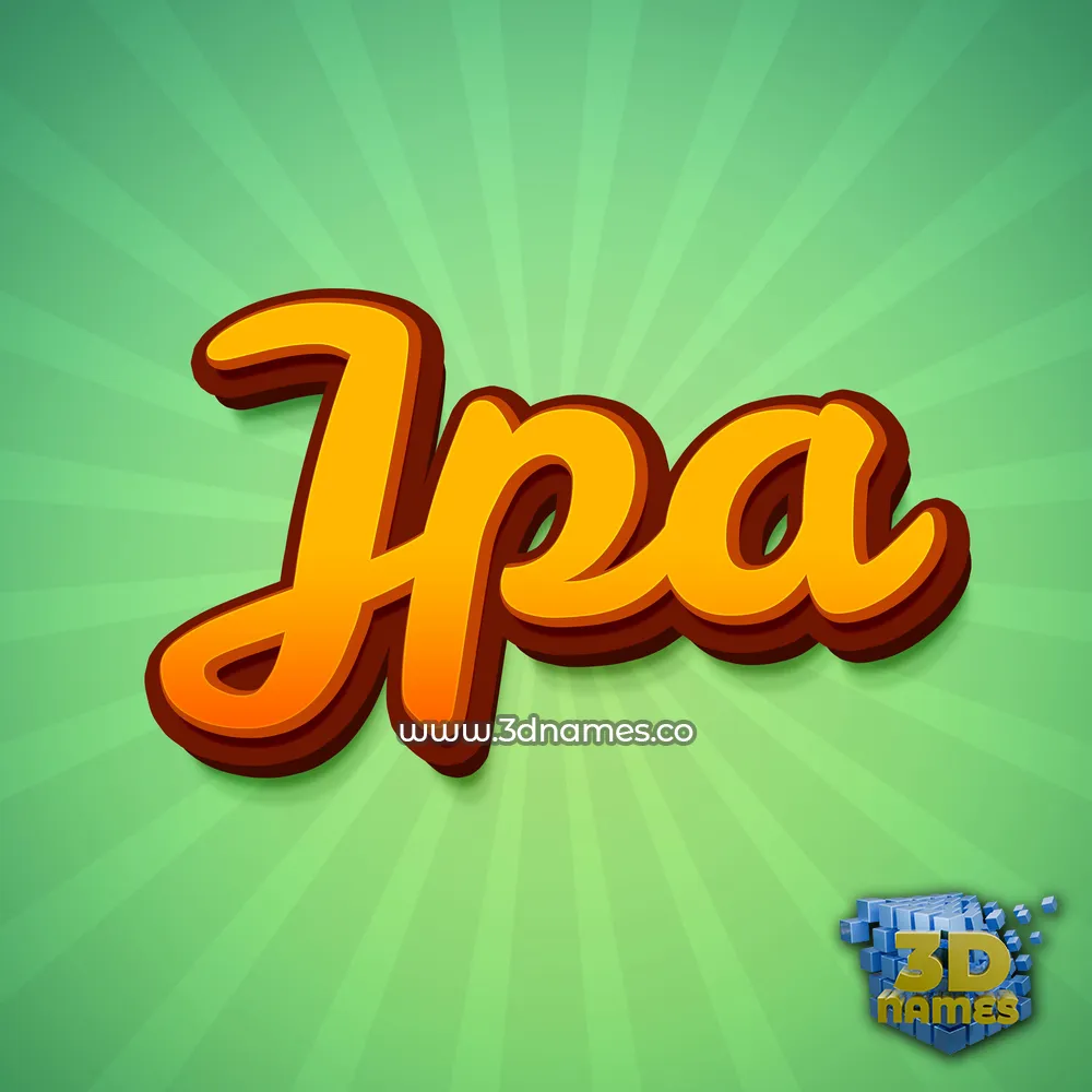 jpa in Green Rays style - 3D name wallpaper