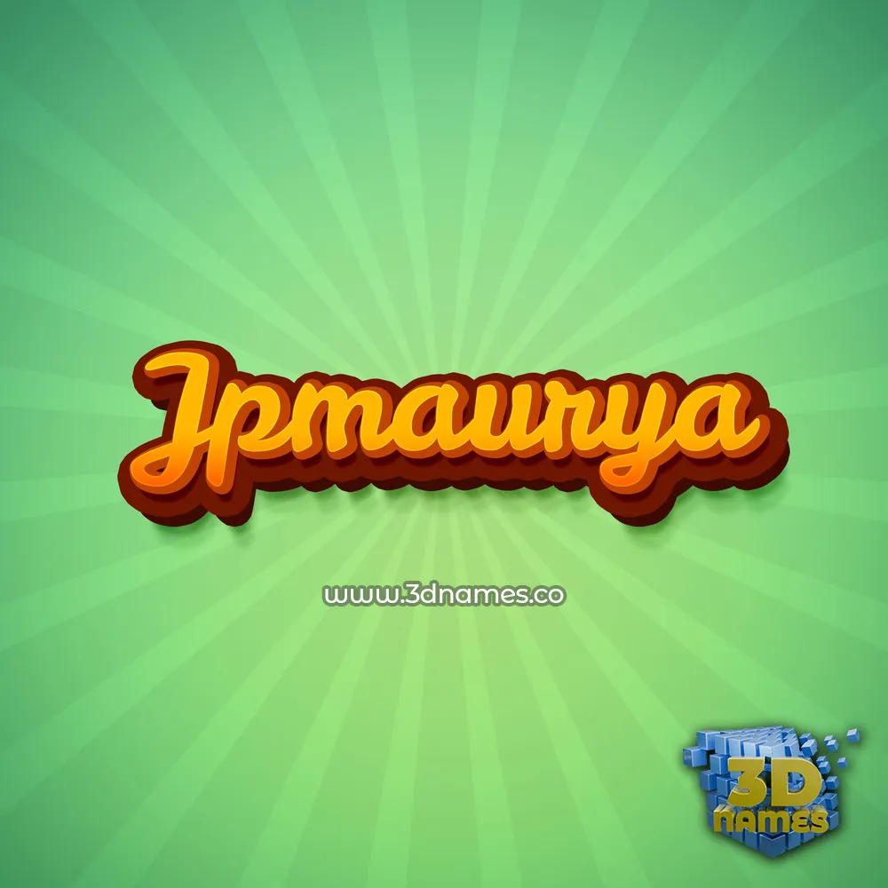 jpmaurya in Green Rays style - 3D name wallpaper