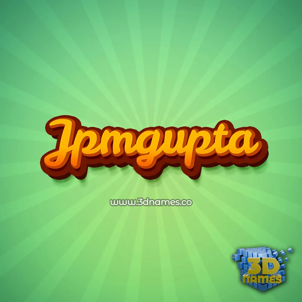 jpmgupta in Green Rays style - 3D name wallpaper