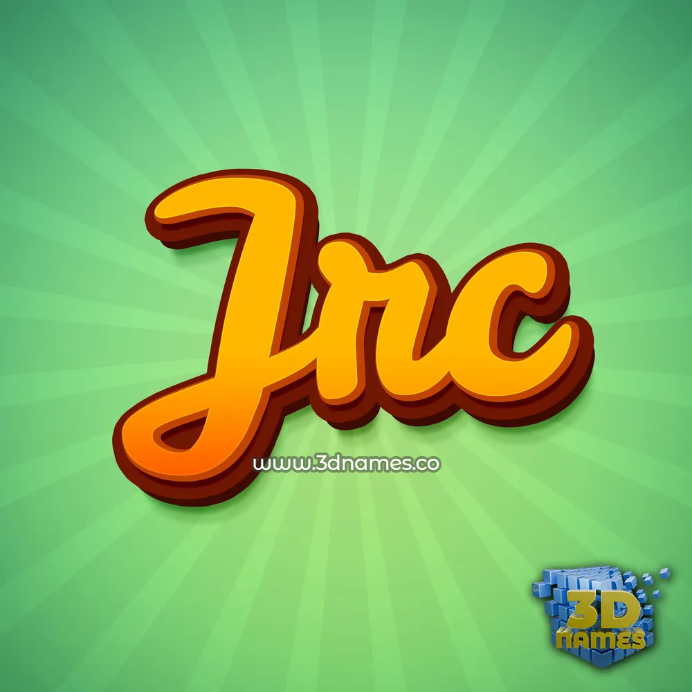 jrc in Green Rays style - 3D name wallpaper