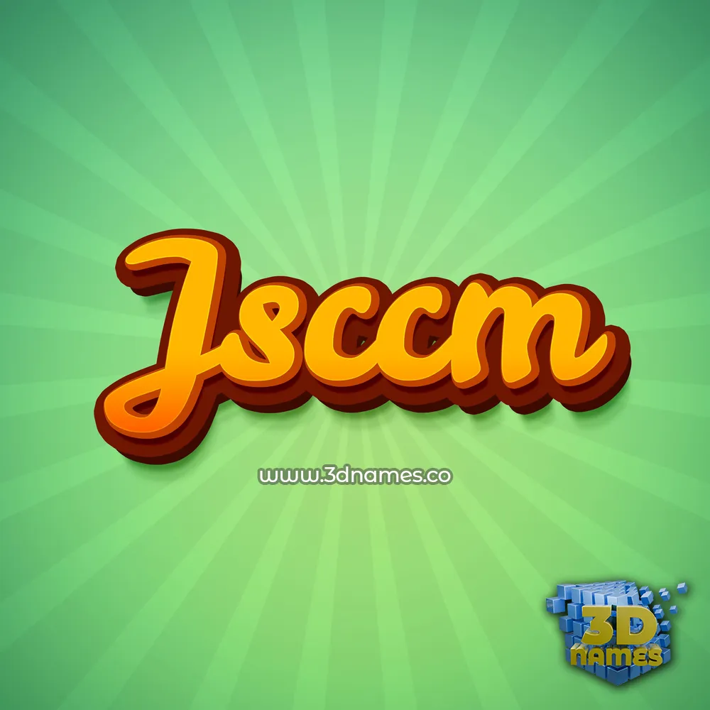 jsccm in Green Rays style - 3D name wallpaper