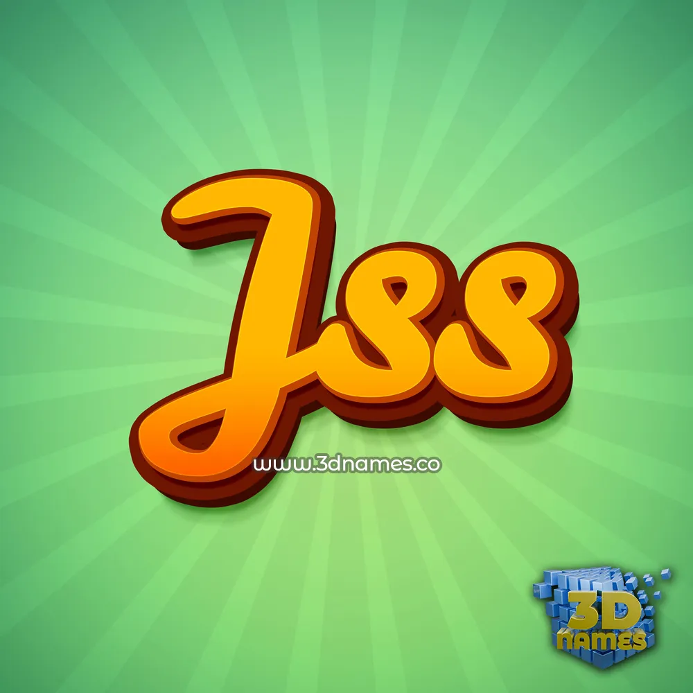 jss in Green Rays style - 3D name wallpaper