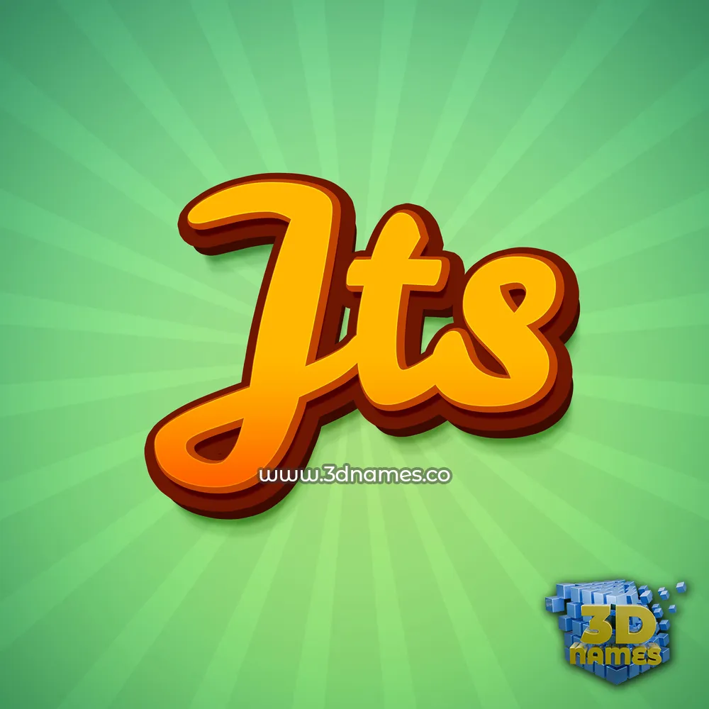 jts in Green Rays style - 3D name wallpaper