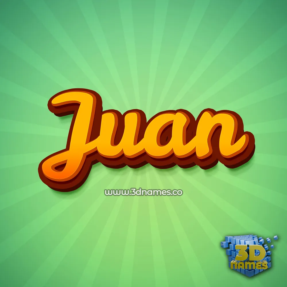 juan in Green Rays style - 3D name wallpaper