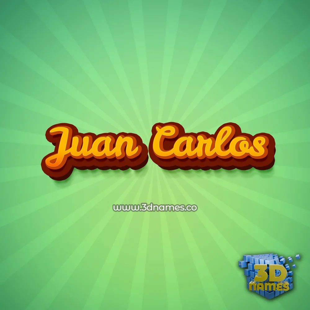 juan carlos in Green Rays style - 3D name wallpaper