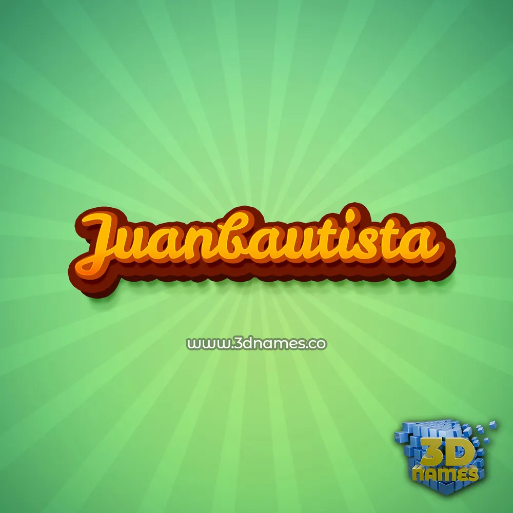juanbautista in Green Rays style - 3D name wallpaper