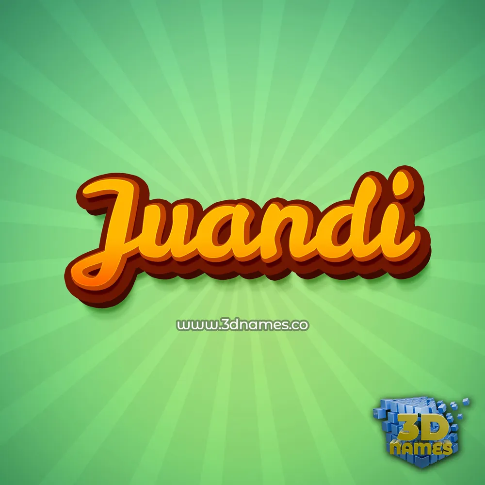 juandi in Green Rays style - 3D name wallpaper