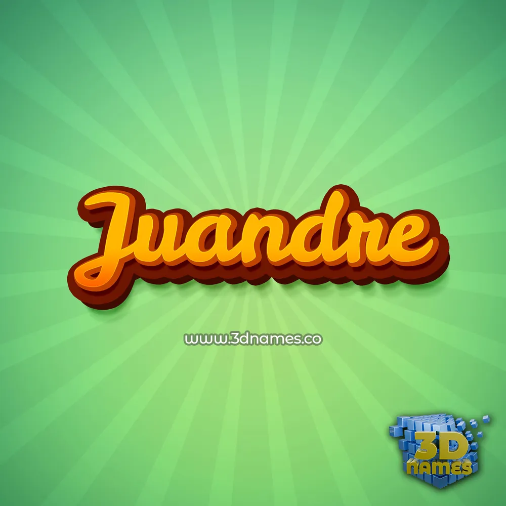 juandre in Green Rays style - 3D name wallpaper