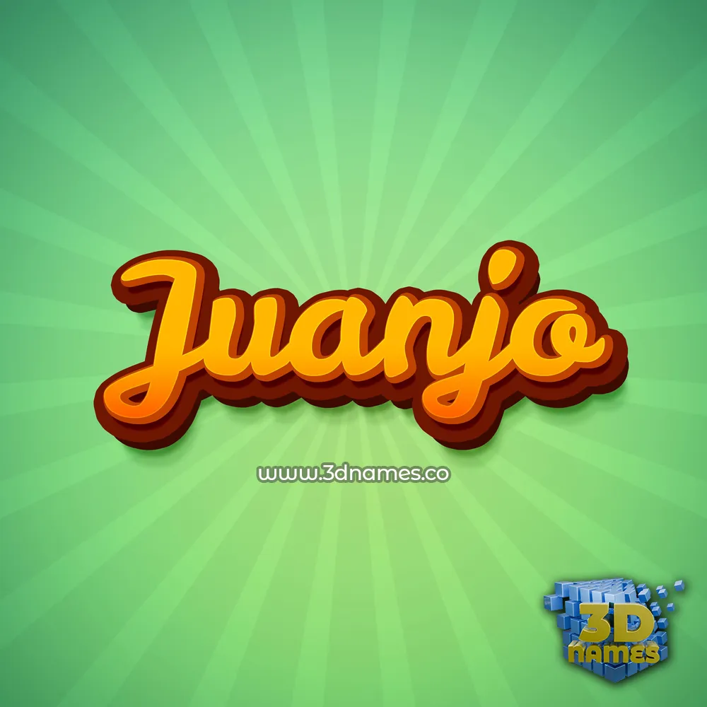 juanjo in Green Rays style - 3D name wallpaper