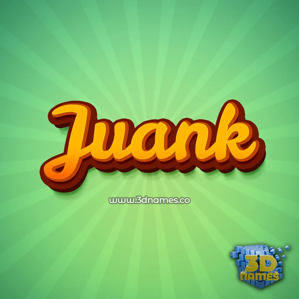juank in Green Rays style - 3D name wallpaper