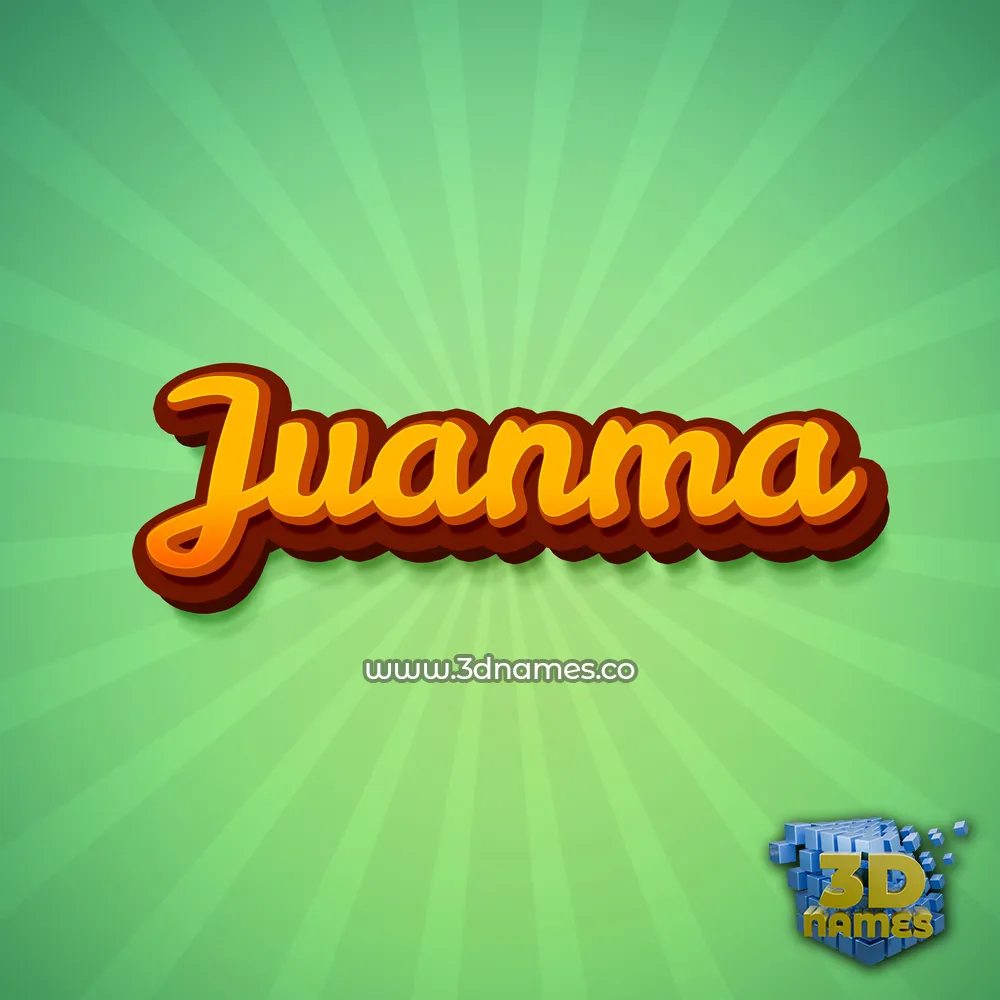 juanma in Green Rays style - 3D name wallpaper