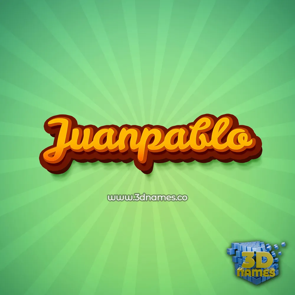 juanpablo in Green Rays style - 3D name wallpaper