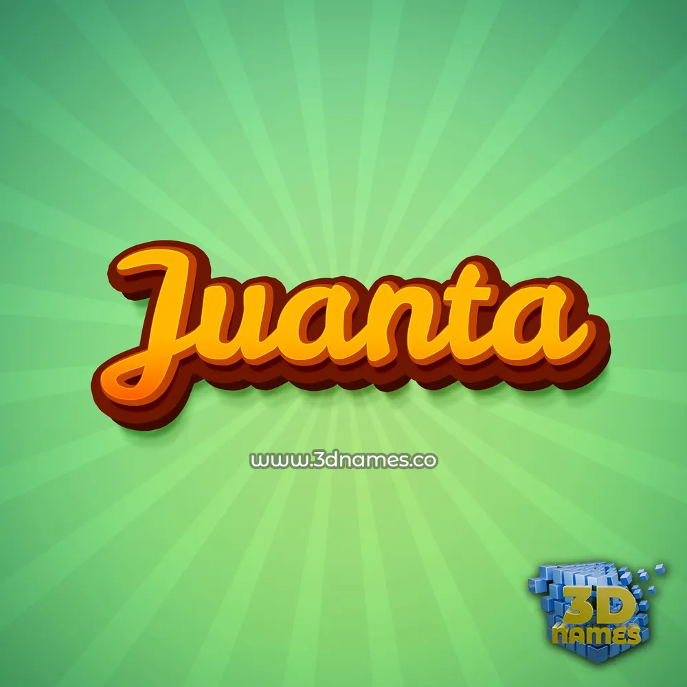 juanta in Green Rays style - 3D name wallpaper