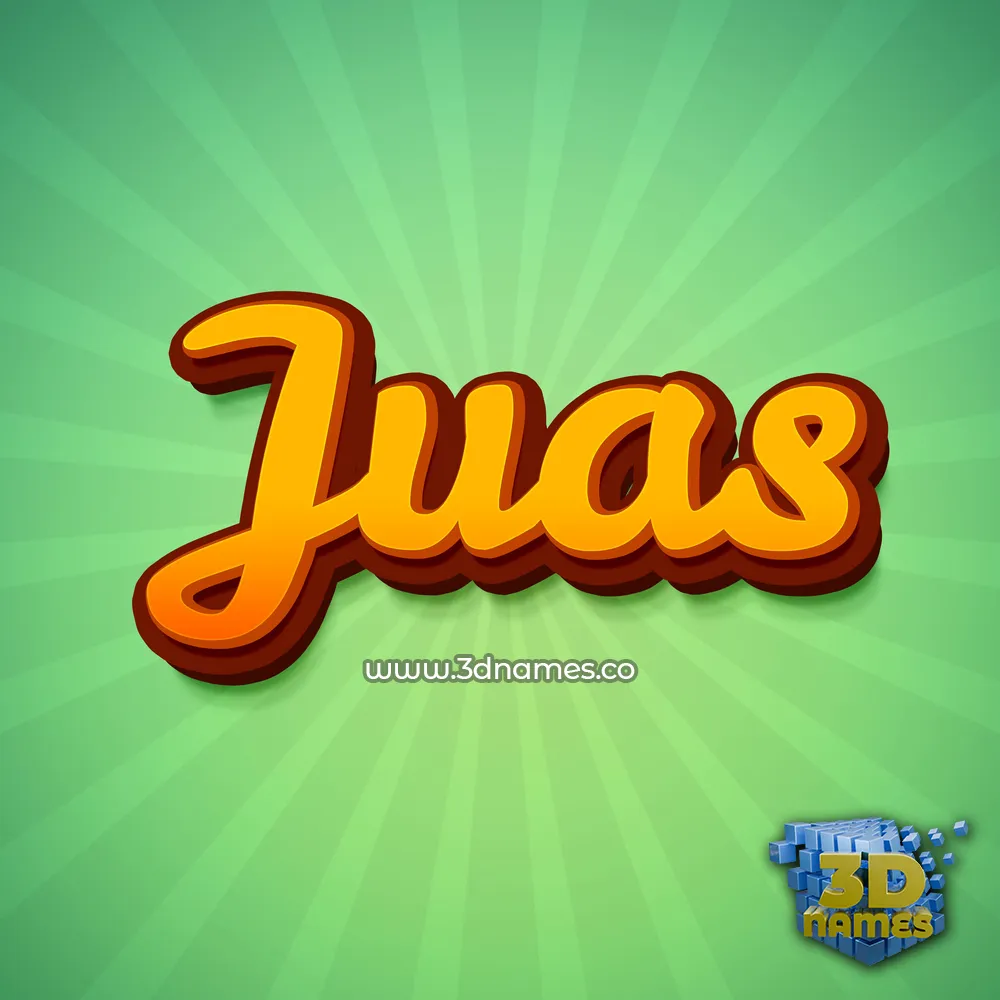 juas in Green Rays style - 3D name wallpaper