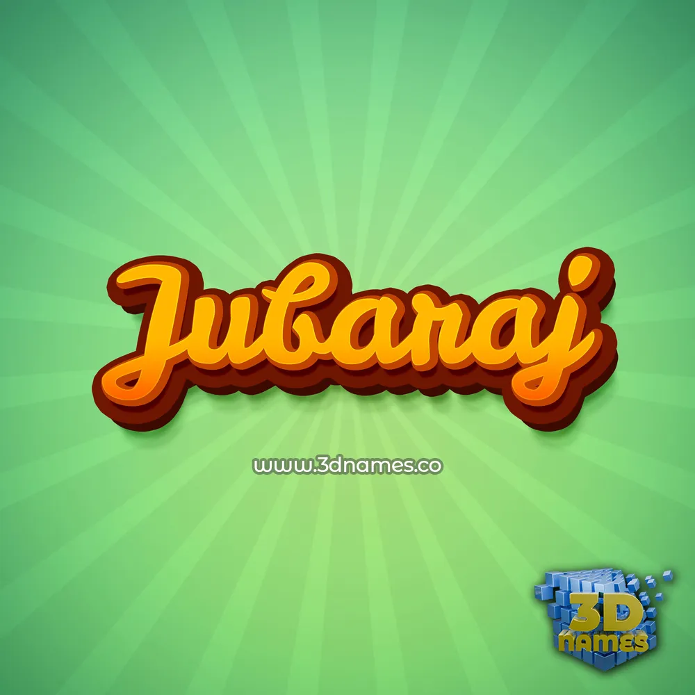 jubaraj in Green Rays style - 3D name wallpaper