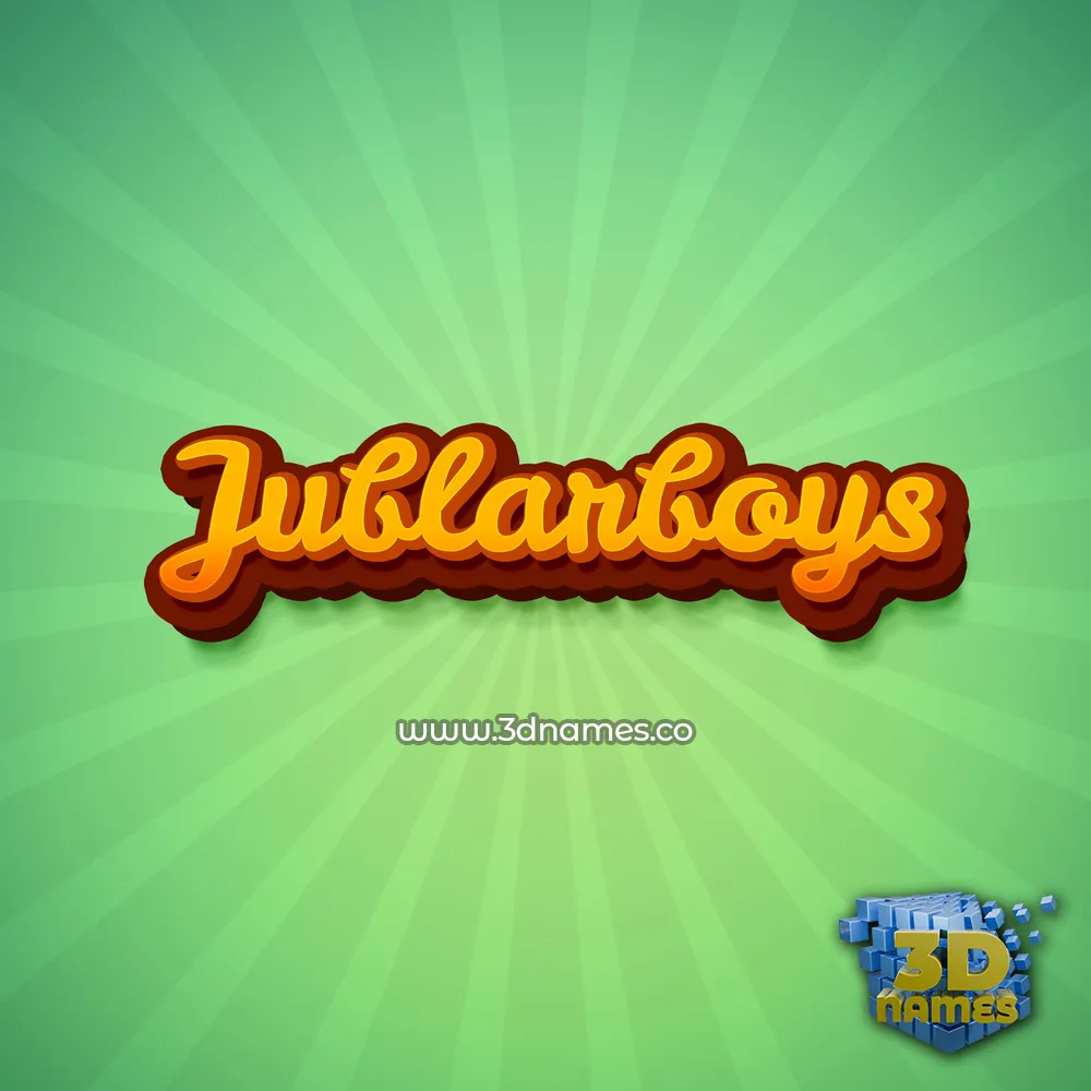 jublarboys in Green Rays style - 3D name wallpaper