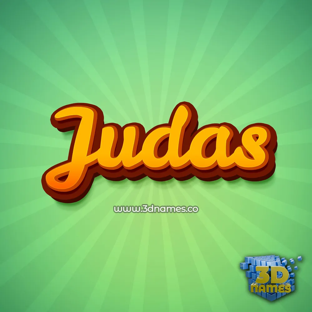 judas in Green Rays style - 3D name wallpaper