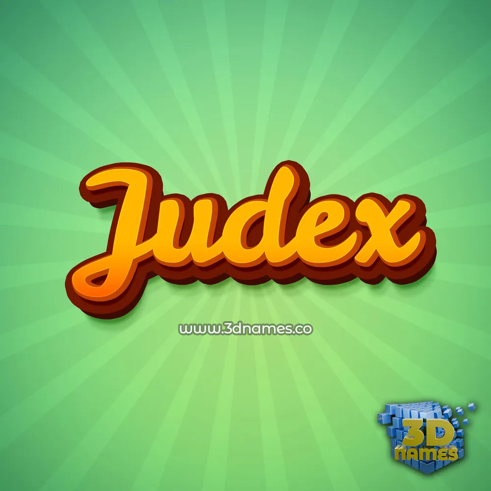judex in Green Rays style - 3D name wallpaper