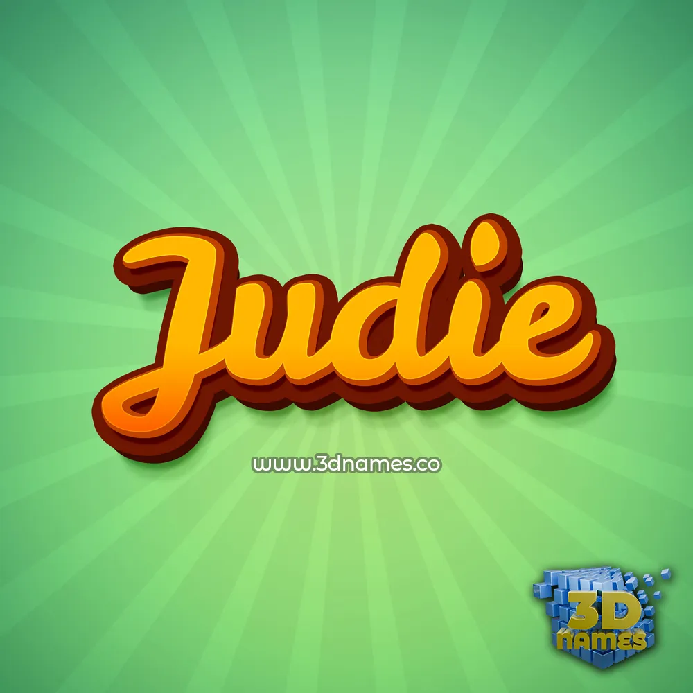 judie in Green Rays style - 3D name wallpaper