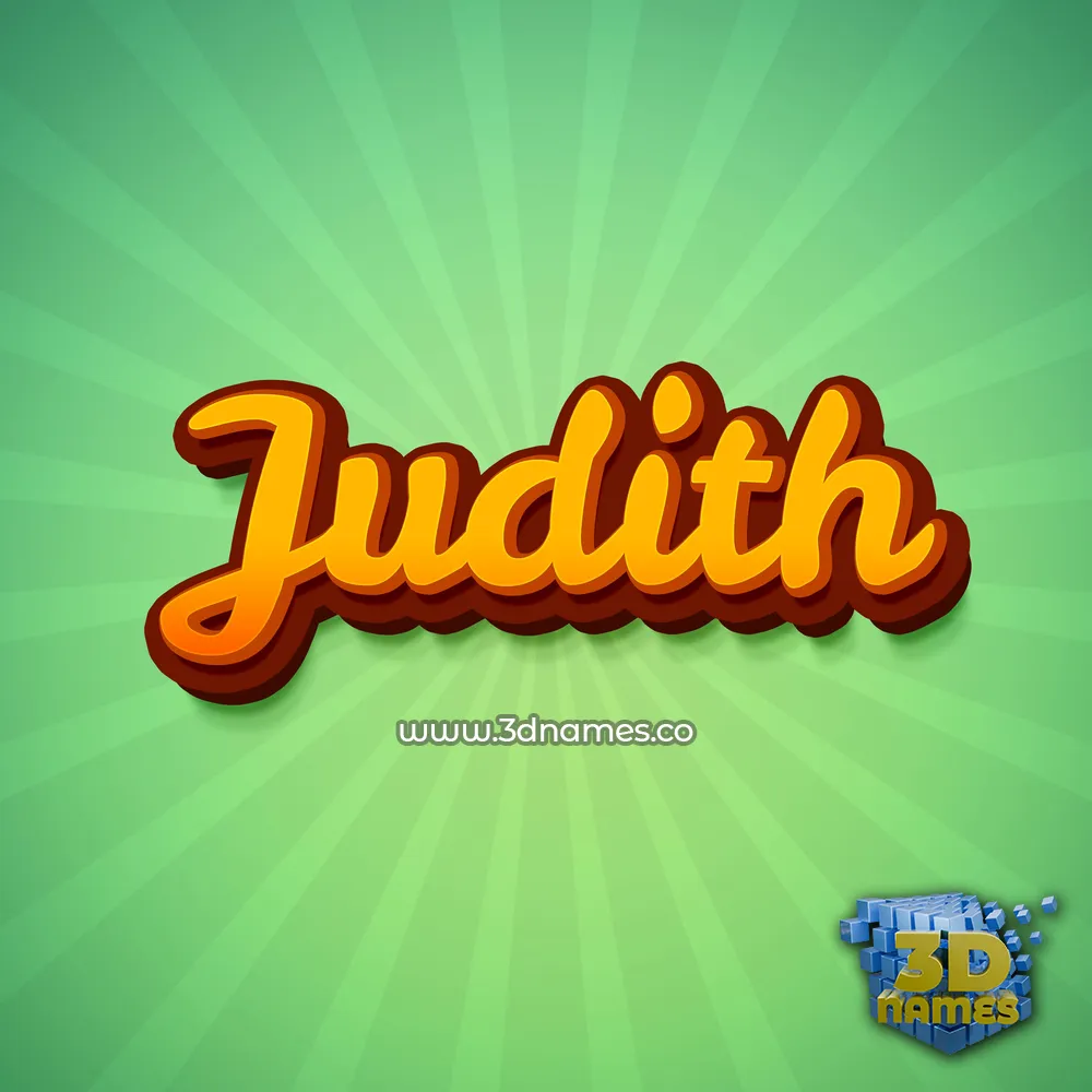 judith in Green Rays style - 3D name wallpaper