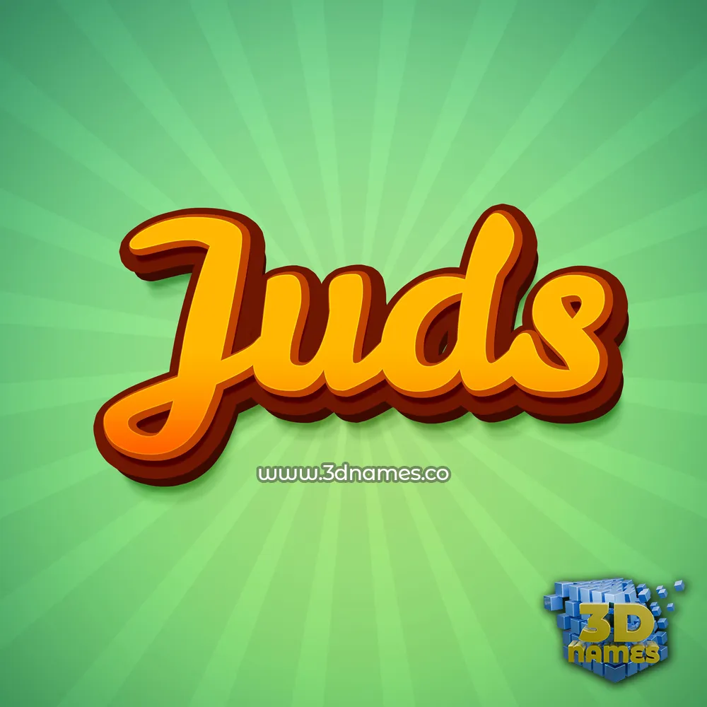 juds in Green Rays style - 3D name wallpaper