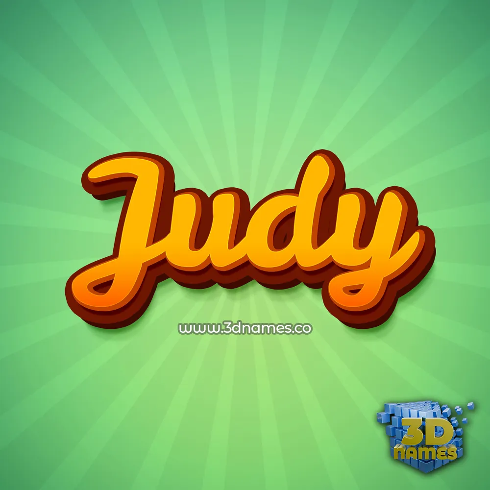judy in Green Rays style - 3D name wallpaper